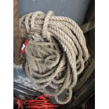 A length of Jute rope approx 30ft. Please note, lots 1-1000 are not available for live bidding on