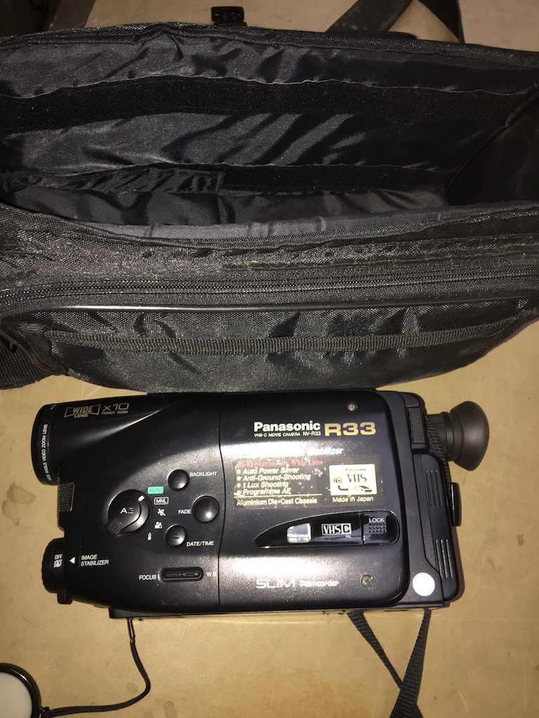 A Panasonic R33 video camera. Please note, lots 1-1000 are not available for live bidding on the-