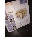 A flush ceiling light fitting. Please note, lots 1-1000 are not available for live bidding on the-