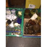 2 boxes of misc pottery, glass, kitchenalia, etc Please note, lots 1-1000 are not available for live