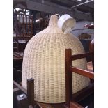 A large woven ceiling light shade Please note, lots 1-1000 are not available for live bidding on