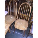 A collection of fourteen chairs including spindle back, and three sets of four oak 1930s/40s,