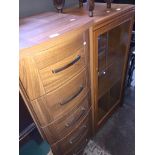 A modern tall chest of 5 drawers Please note, lots 1-1000 are not available for live bidding on