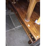 A rustic style hardwood large coffee table with drawers Please note, lots 1-1000 are not available
