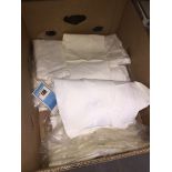 A box of protective dust suits. Please note, lots 1-1000 are not available for live bidding on the-