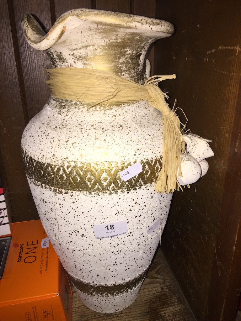 A Grecian style vase. Please note, lots 1-1000 are not available for live bidding on the-saleroom.