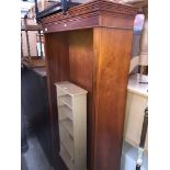 A large yew wood bookcase Please note, lots 1-1000 are not available for live bidding on the-