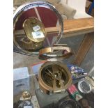 A reproduction brass military compass Please note, lots 1-1000 are not available for live bidding on