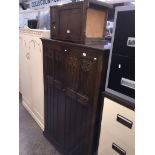 An oak priory style wardrobe Please note, lots 1-1000 are not available for live bidding on the-