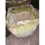 A square stone planter Please note, lots 1-1000 are not available for live bidding on the-saleroom.