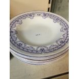 Seven Victorian dishes marked 'Palissey' Please note, lots 1-1000 are not available for live bidding