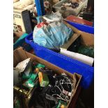 Two boxes of lights and other mixed items to include Christmas lights, etc Please note, lots 1-