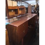 A retro teak dressing table Please note, lots 1-1000 are not available for live bidding on the-