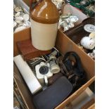 Assorted items including a teasmaid, binoculars, electric testing equipment etc. Please note, lots