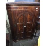 A 19th century inlaid/cross banded mahogany corner cabinet Please note, lots 1-1000 are not
