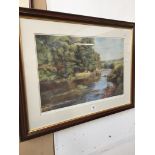 A signed limited edition Frank Wright "Tranquil Waters", framed and glazed. Please note, lots 1-1000