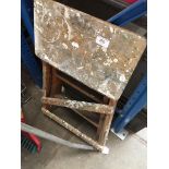 Small wooden stepladder Please note, lots 1-1000 are not available for live bidding on the-