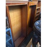 Two yew wood bookcases Please note, lots 1-1000 are not available for live bidding on the-saleroom.