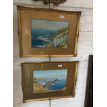 George Trevor (British fl. 1920 - 1940), a pair of coastal scene watercolours, signed lower right