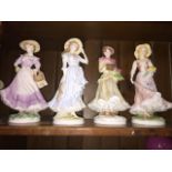 Four modern Royal Worcester figures Please note, lots 1-1000 are not available for live bidding on