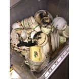Plastic crate of ceramics Please note, lots 1-1000 are not available for live bidding on the-