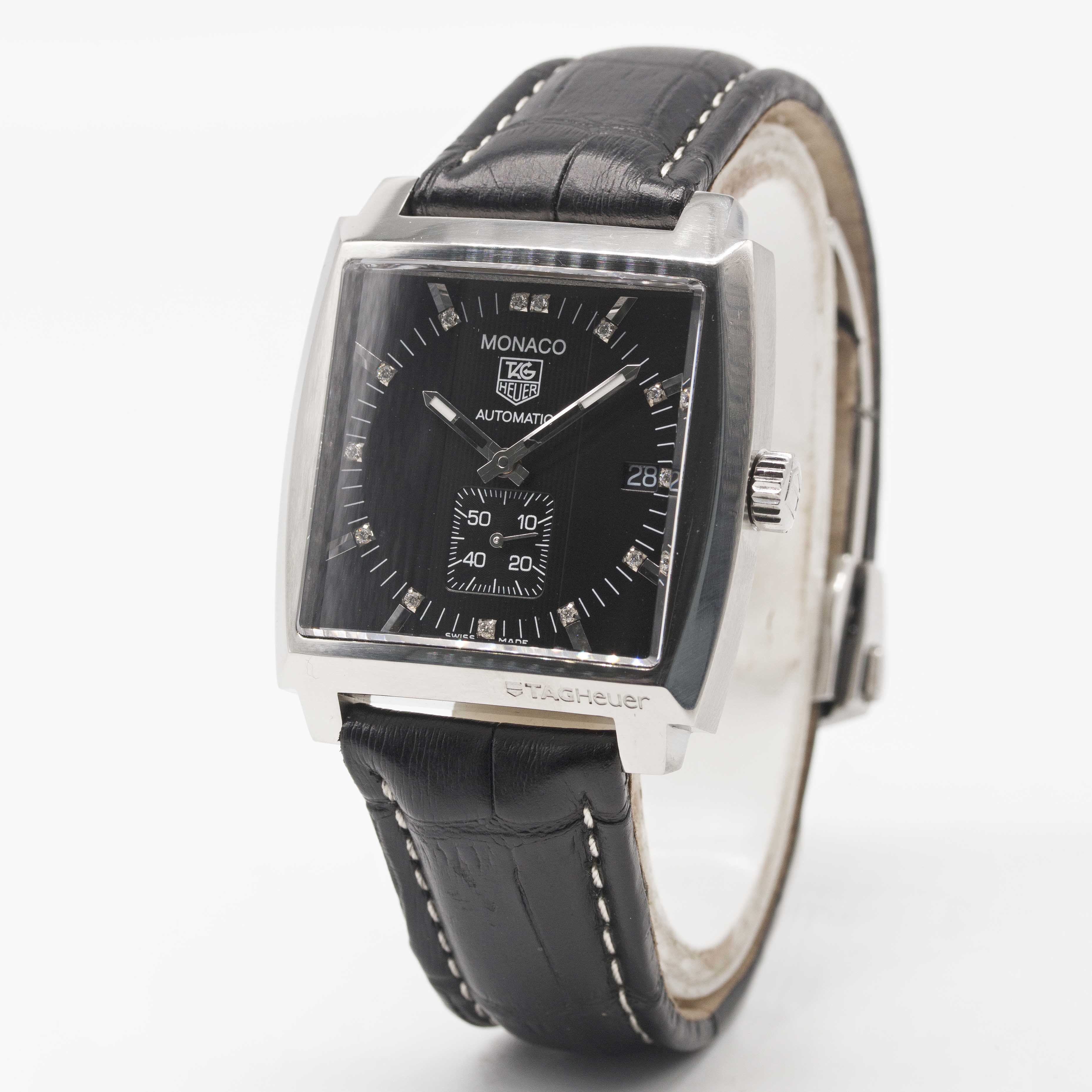 A GENTLEMAN'S STAINLESS STEEL TAG HEUER MONACO AUTOMATIC WRIST WATCH CIRCA 2010, REF. WW2117 WITH - Image 3 of 6