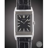 A GENTLEMAN'S STAINLESS STEEL JAEGER LECOULTRE GRANDE REVERSO 1931 ULTRA THIN WRIST WATCH CIRCA