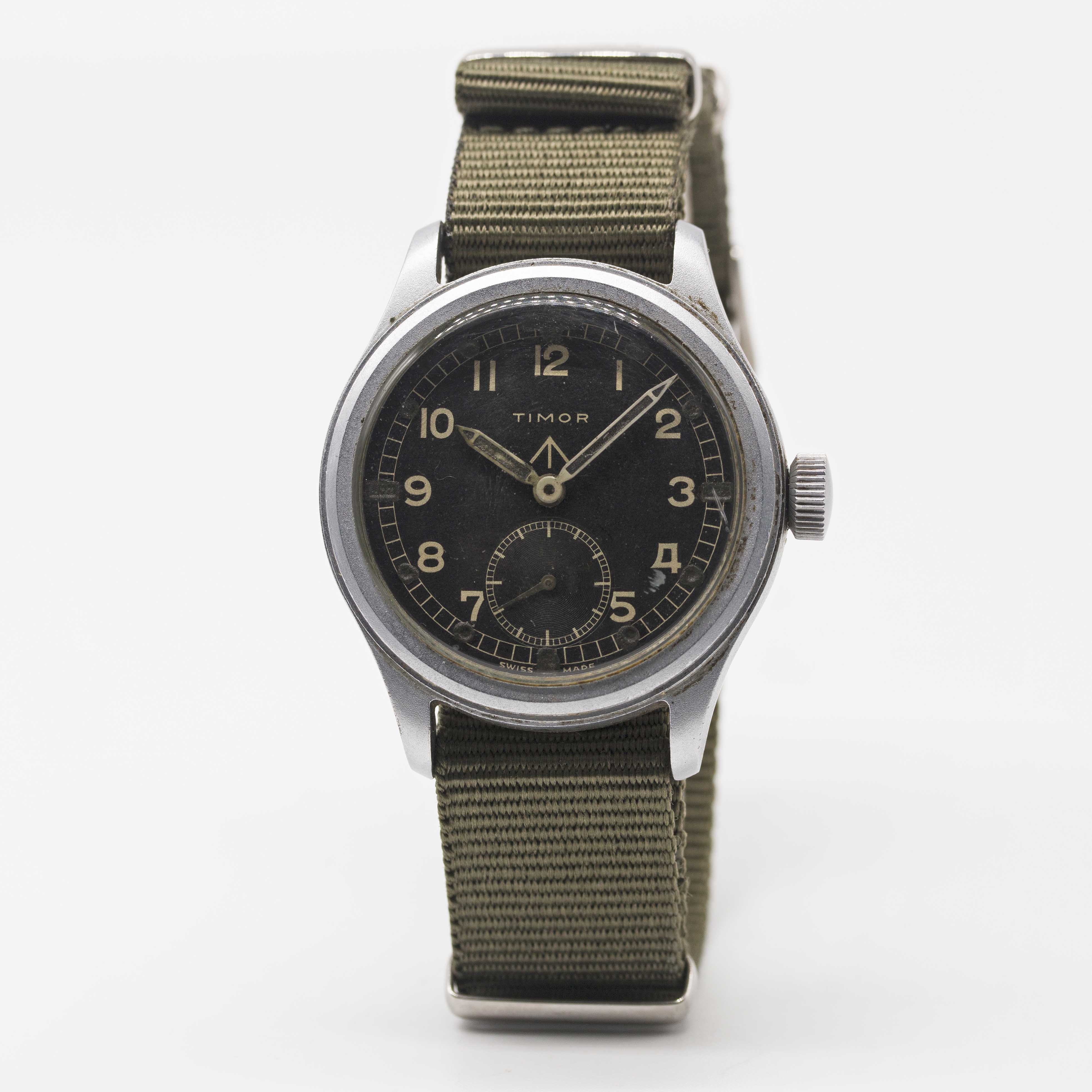 A GENTLEMAN'S STAINLESS STEEL BRITISH MILITARY TIMOR W.W.W. WRIST WATCH CIRCA 1940s, PART OF THE " - Image 2 of 6