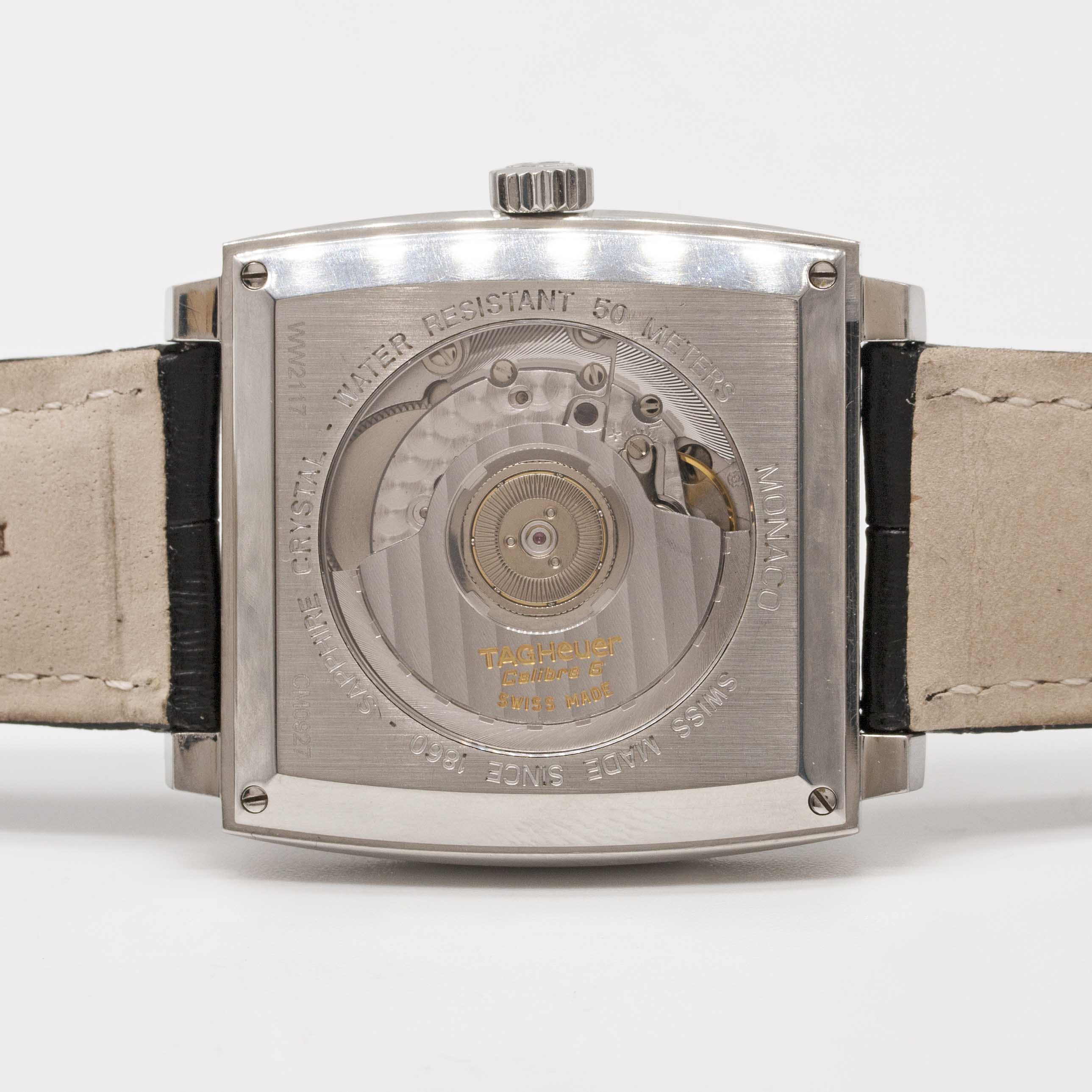 A GENTLEMAN'S STAINLESS STEEL TAG HEUER MONACO AUTOMATIC WRIST WATCH CIRCA 2010, REF. WW2117 WITH - Image 6 of 6