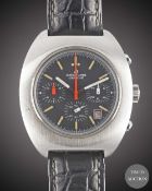 A GENTLEMAN'S STAINLESS STEEL BREITLING GENEVE "LONG PLAYING" CHRONOGRAPH WRIST WATCH CIRCA 1973,