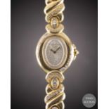 A LADIES 18K SOLID GOLD, DIAMOND TABBAH COPACABANA BRACELET WATCH CIRCA 1990s, WITH ORIGINAL PAVE