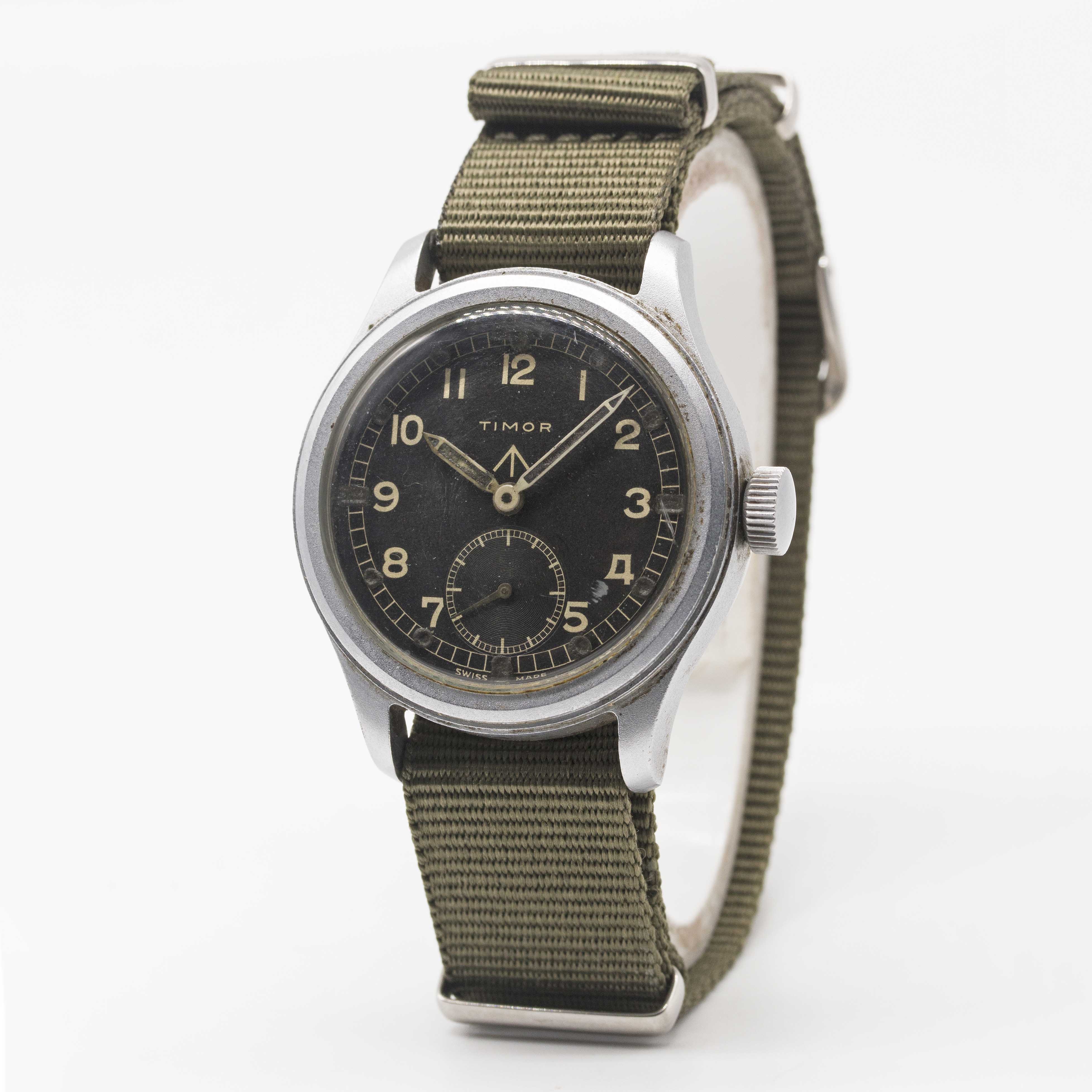 A GENTLEMAN'S STAINLESS STEEL BRITISH MILITARY TIMOR W.W.W. WRIST WATCH CIRCA 1940s, PART OF THE " - Image 3 of 6