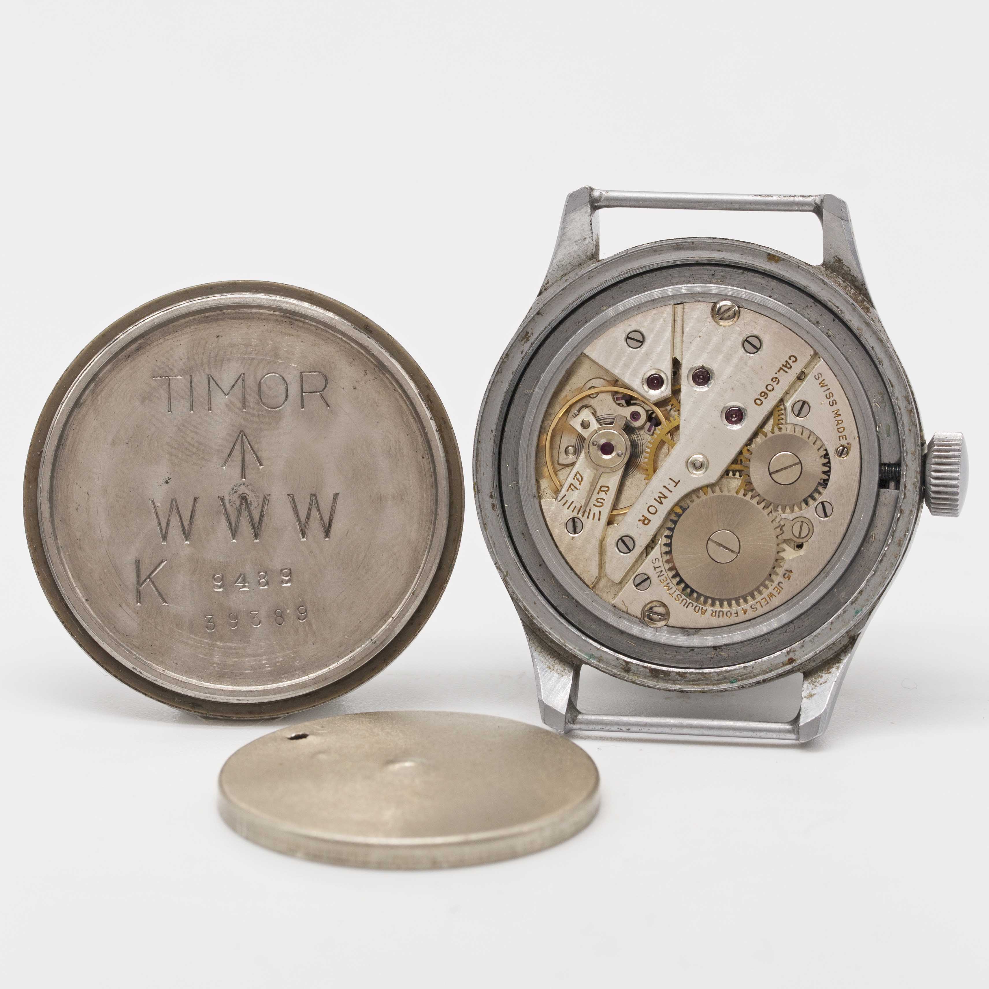 A GENTLEMAN'S STAINLESS STEEL BRITISH MILITARY TIMOR W.W.W. WRIST WATCH CIRCA 1940s, PART OF THE " - Image 6 of 6
