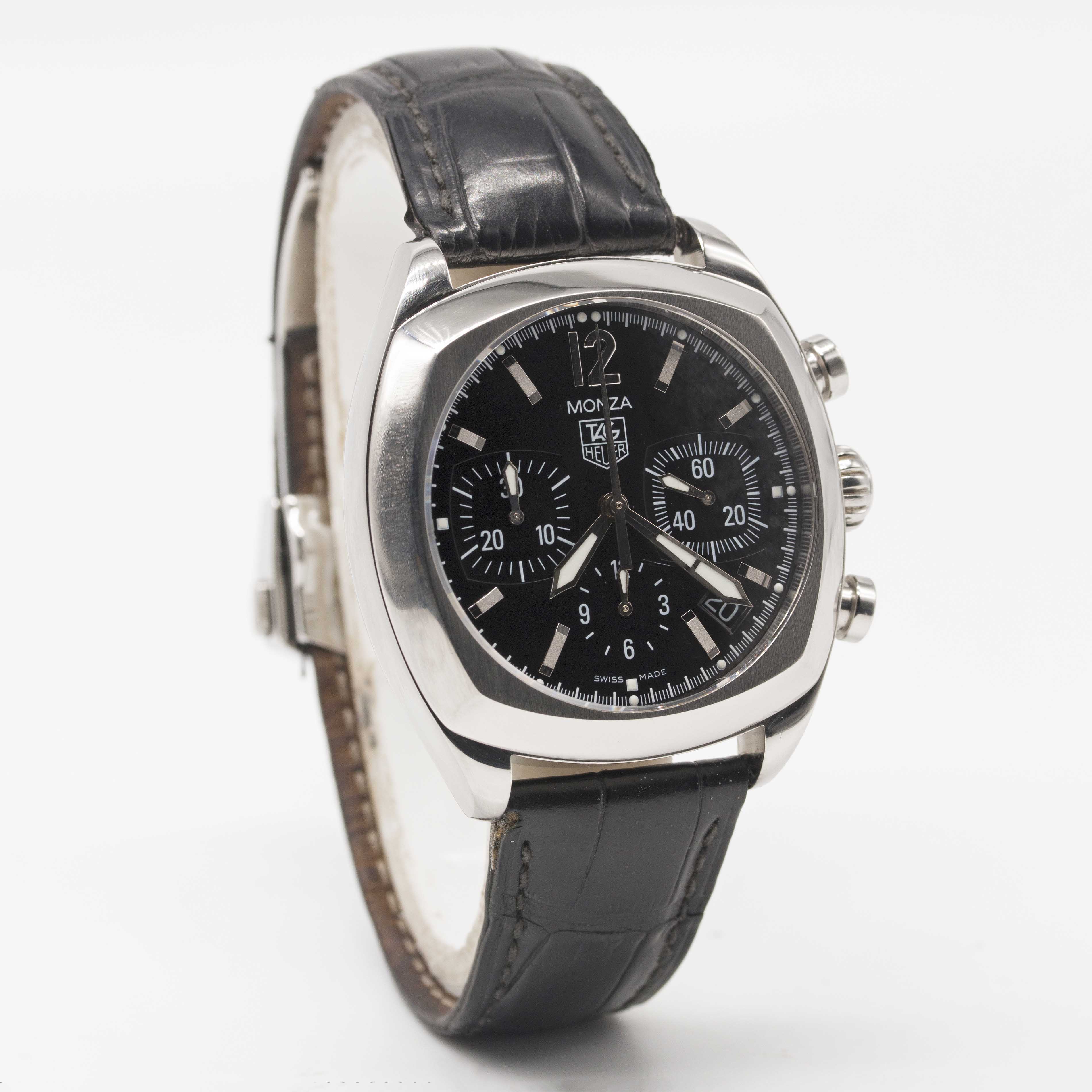 A GENTLEMAN'S STAINLESS STEEL TAG HEUER MONZA CHRONOGRAPH WRIST WATCH CIRCA 2005, REF. CR2113-0 WITH - Image 4 of 6