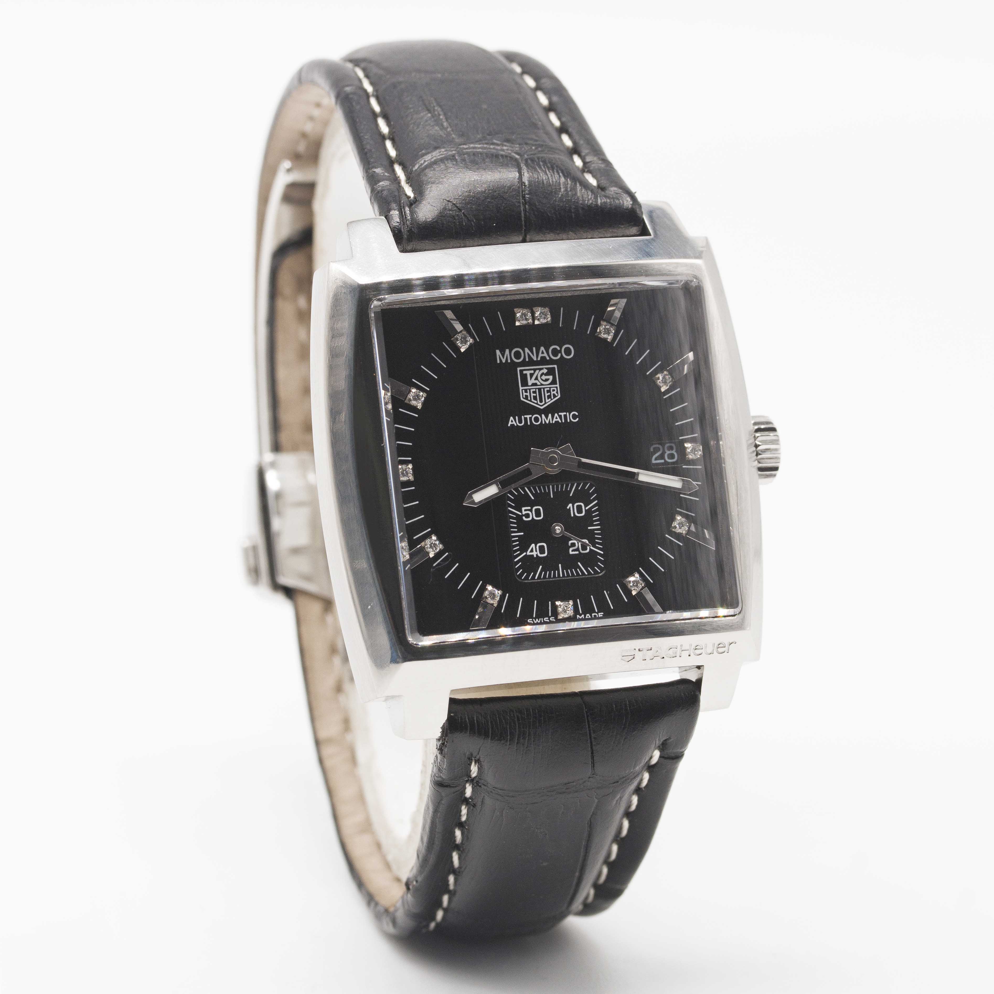 A GENTLEMAN'S STAINLESS STEEL TAG HEUER MONACO AUTOMATIC WRIST WATCH CIRCA 2010, REF. WW2117 WITH - Image 4 of 6