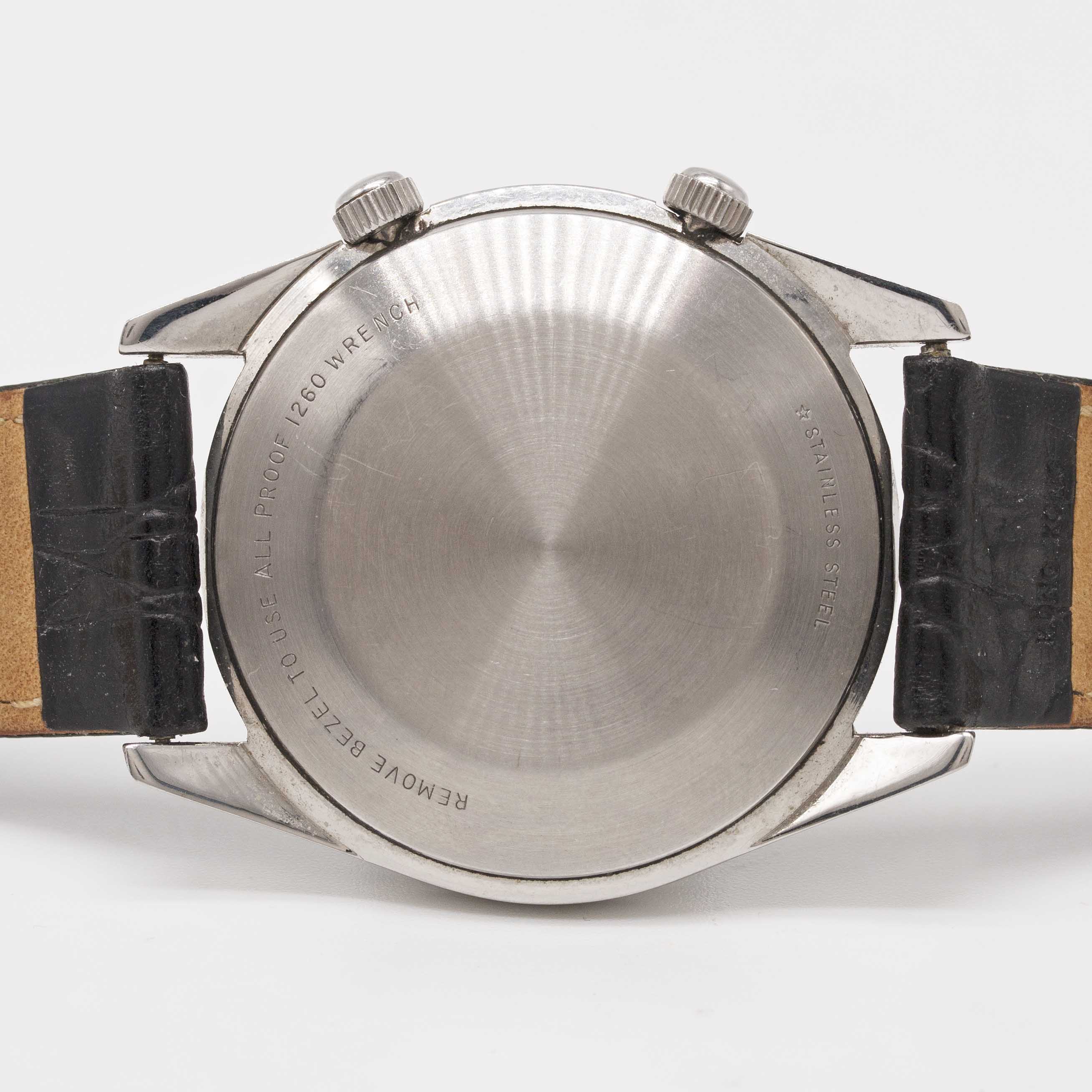 A GENTLEMAN'S STAINLESS STEEL LECOULTRE MEMOVOX ALARM WRIST WATCH CIRCA 1960s Movement: Manual wind, - Image 5 of 7