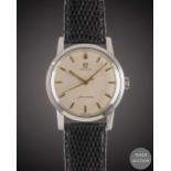 A GENTLEMAN'S STAINLESS STEEL OMEGA SEAMASTER WRIST WATCH CIRCA 1961, REF. 14759 SC-61 WITH GOLD "