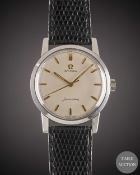 A GENTLEMAN'S STAINLESS STEEL OMEGA SEAMASTER WRIST WATCH CIRCA 1961, REF. 14759 SC-61 WITH GOLD "