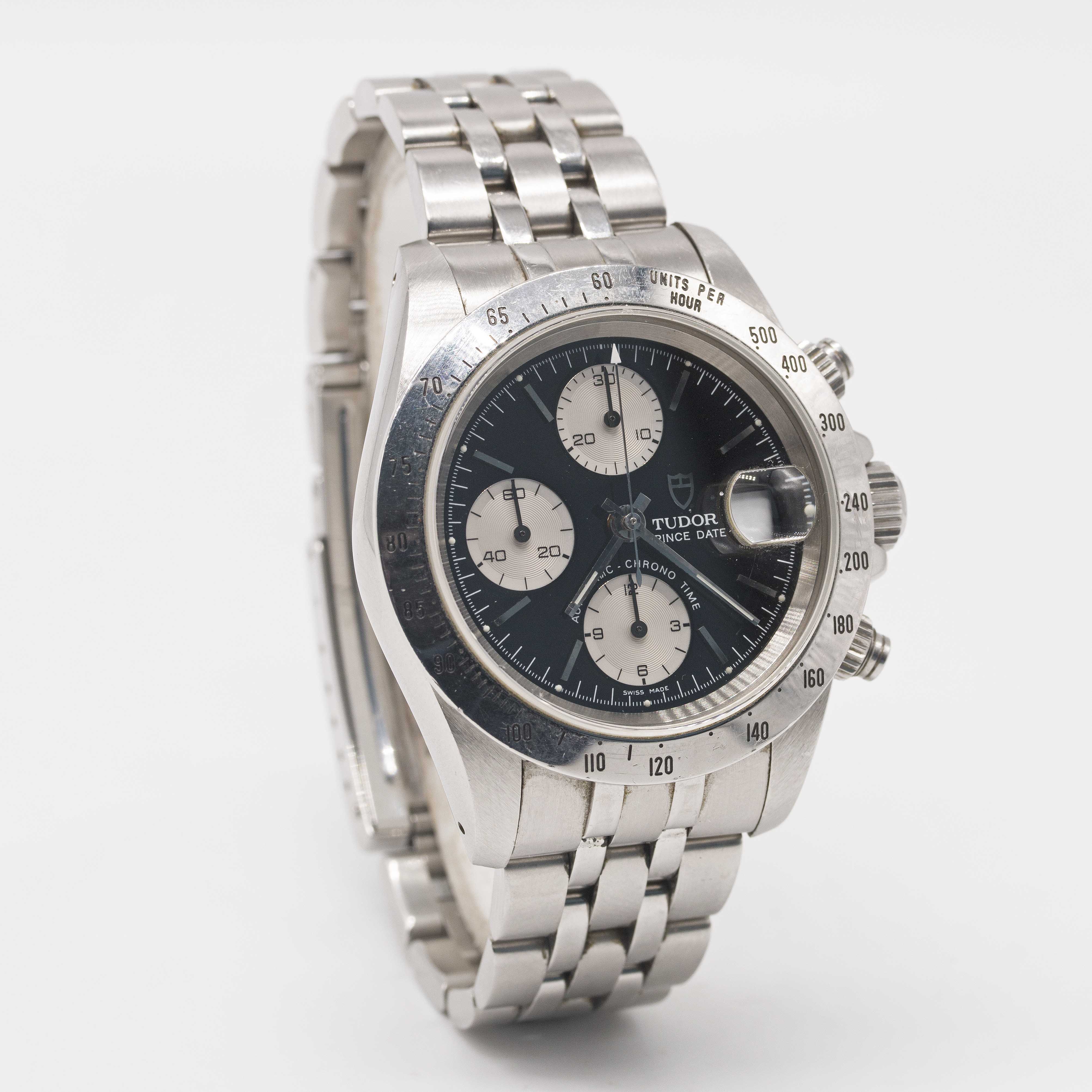 A GENTLEMAN'S STAINLESS STEEL ROLEX TUDOR PRINCE DATE AUTOMATIC CHRONO TIME CHRONOGRAPH BRACELET - Image 4 of 6