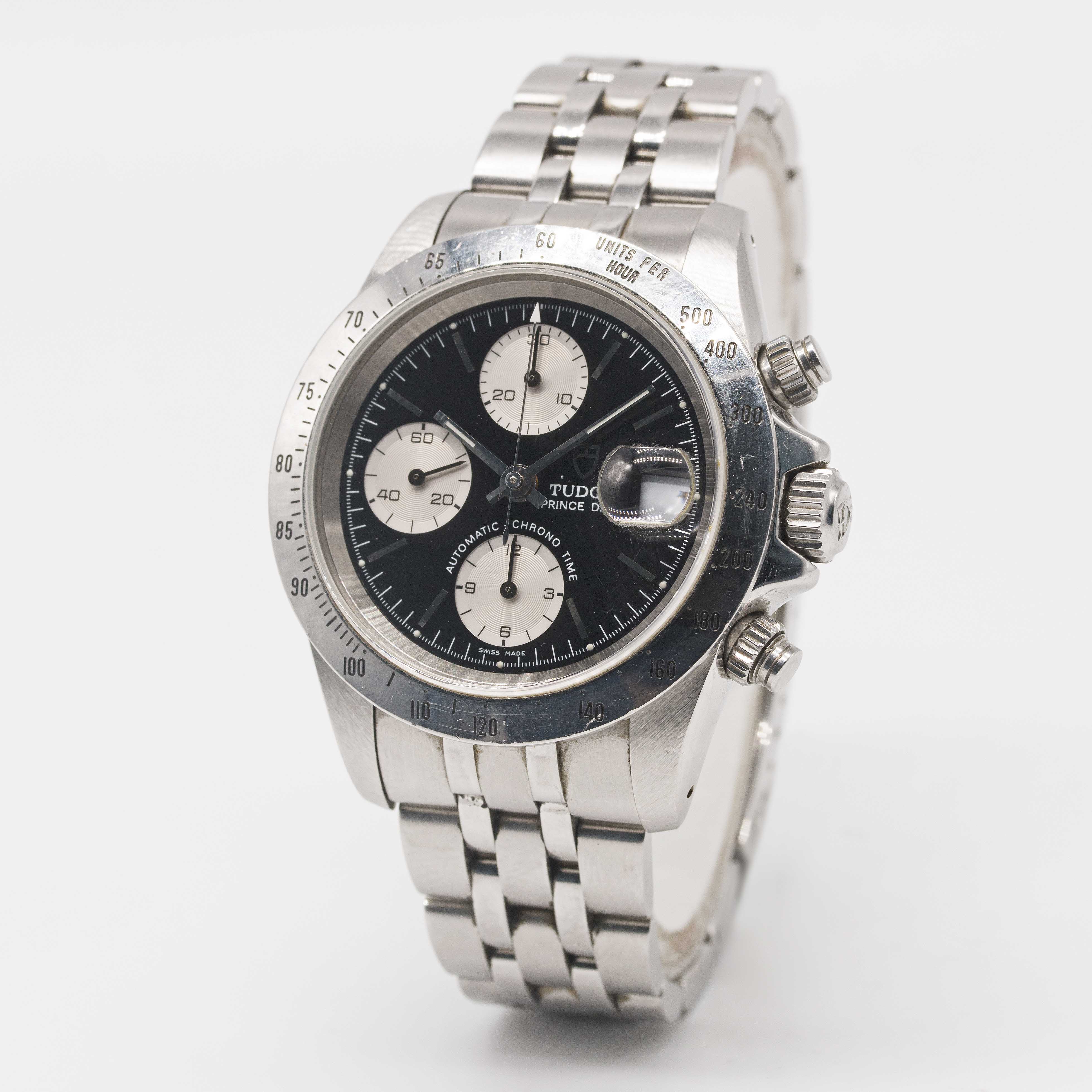 A GENTLEMAN'S STAINLESS STEEL ROLEX TUDOR PRINCE DATE AUTOMATIC CHRONO TIME CHRONOGRAPH BRACELET - Image 3 of 6