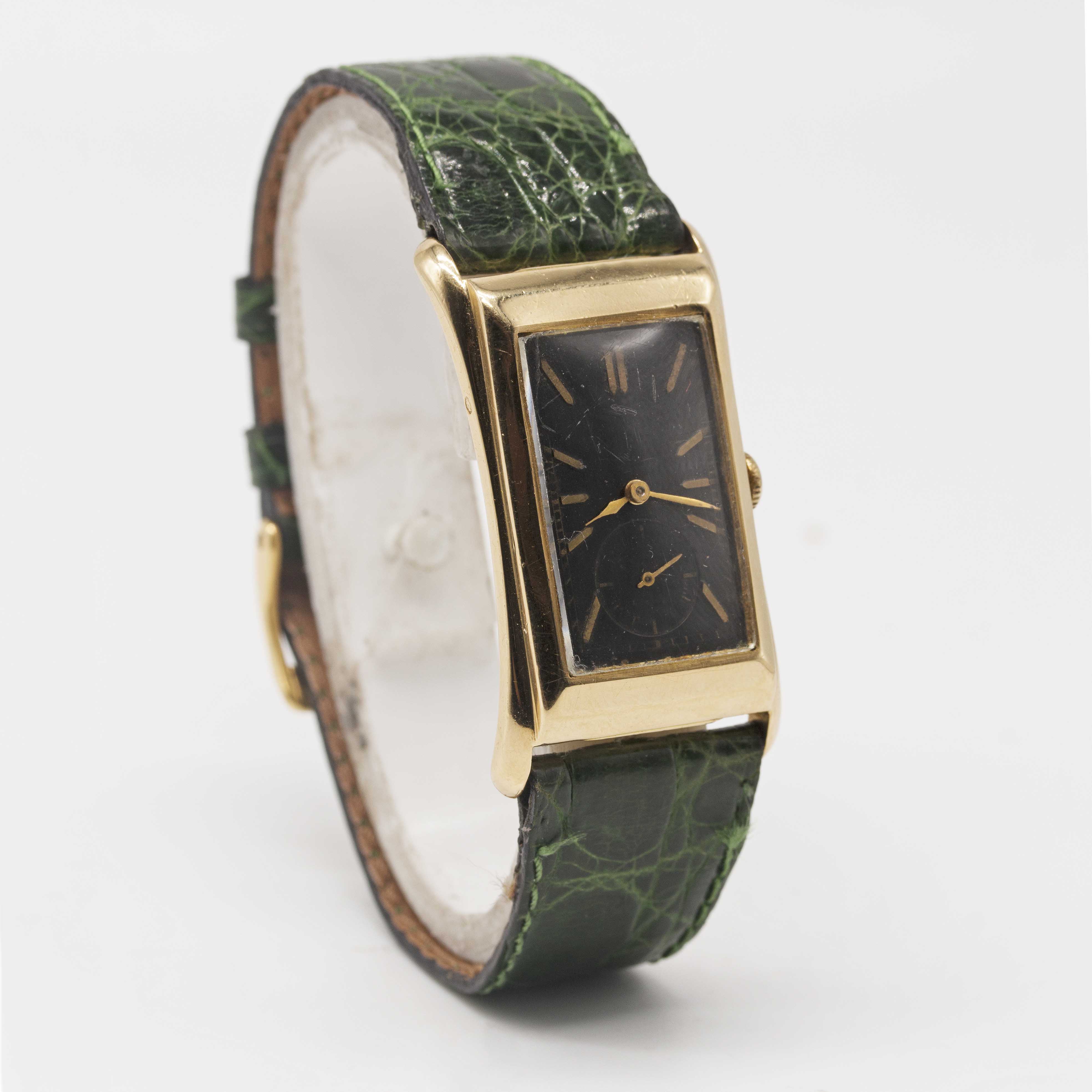 A GENTLEMAN'S 18K SOLID GOLD ROLEX BRANCARD "PRINCE" RECTANGULAR WRIST WATCH CIRCA 1937, REF. 2771 - Image 4 of 9