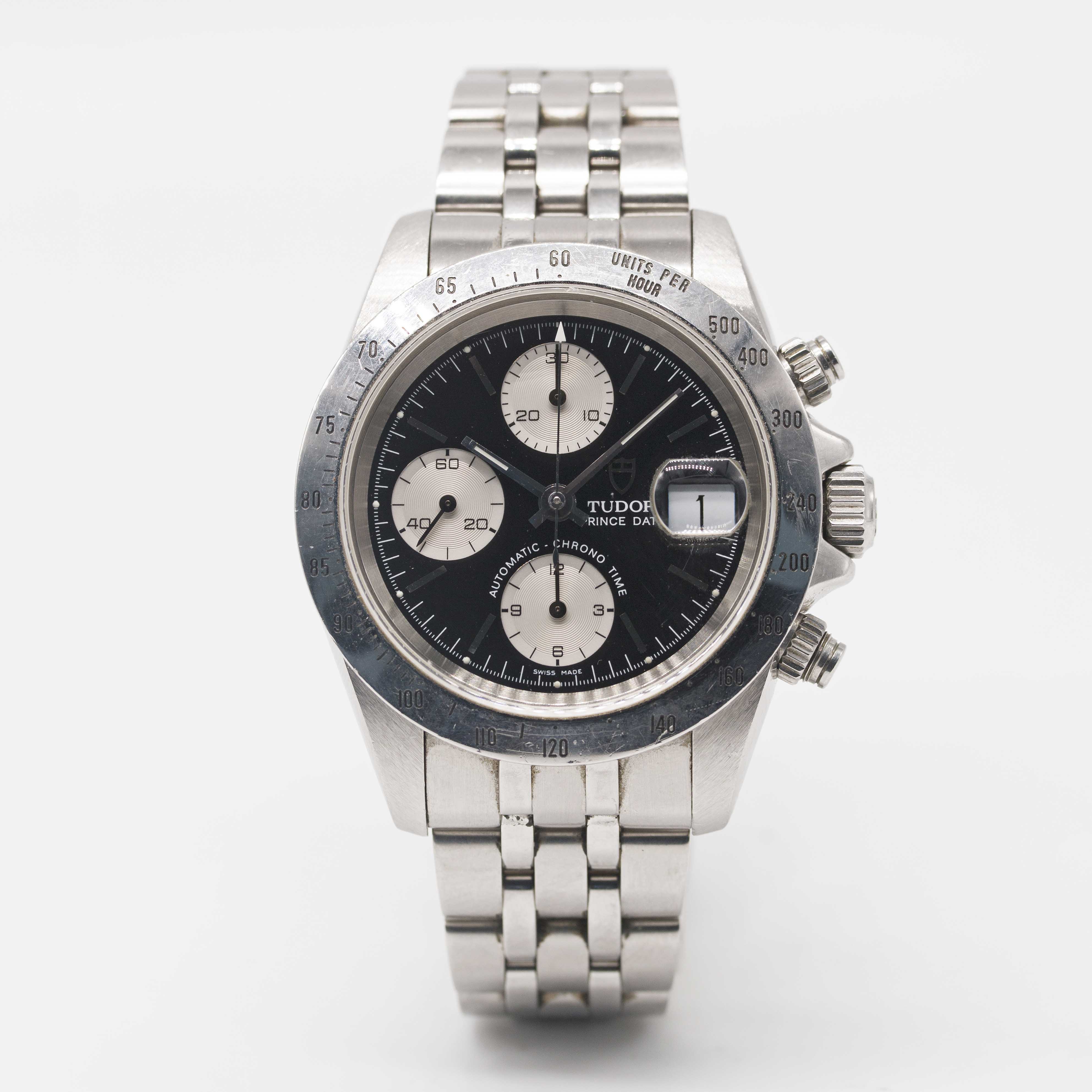 A GENTLEMAN'S STAINLESS STEEL ROLEX TUDOR PRINCE DATE AUTOMATIC CHRONO TIME CHRONOGRAPH BRACELET - Image 2 of 6