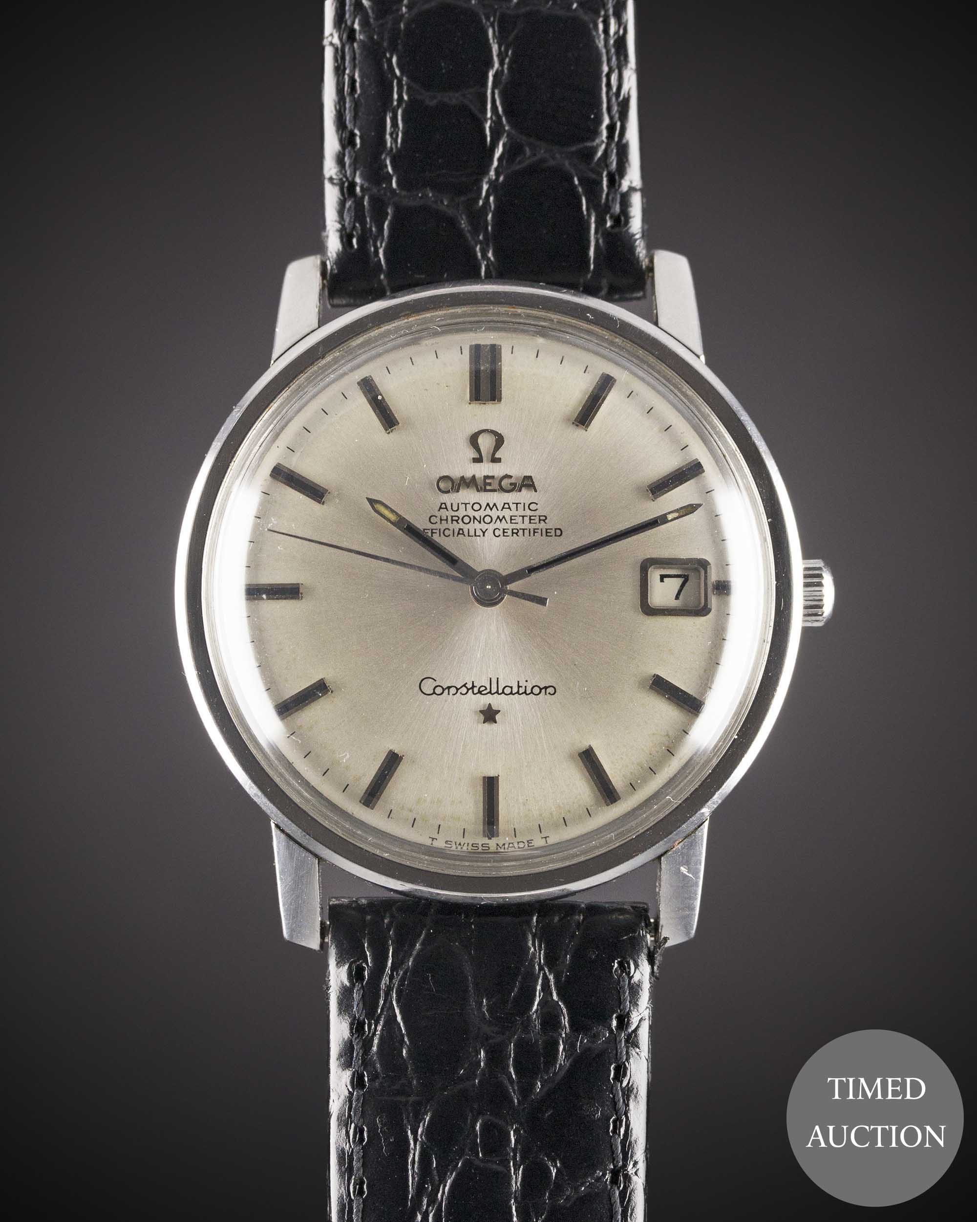 A GENTLEMAN'S STAINLESS STEEL OMEGA CONSTELLATION AUTOMATIC CHRONOMETER WRIST WATCH CIRCA 1967, REF.