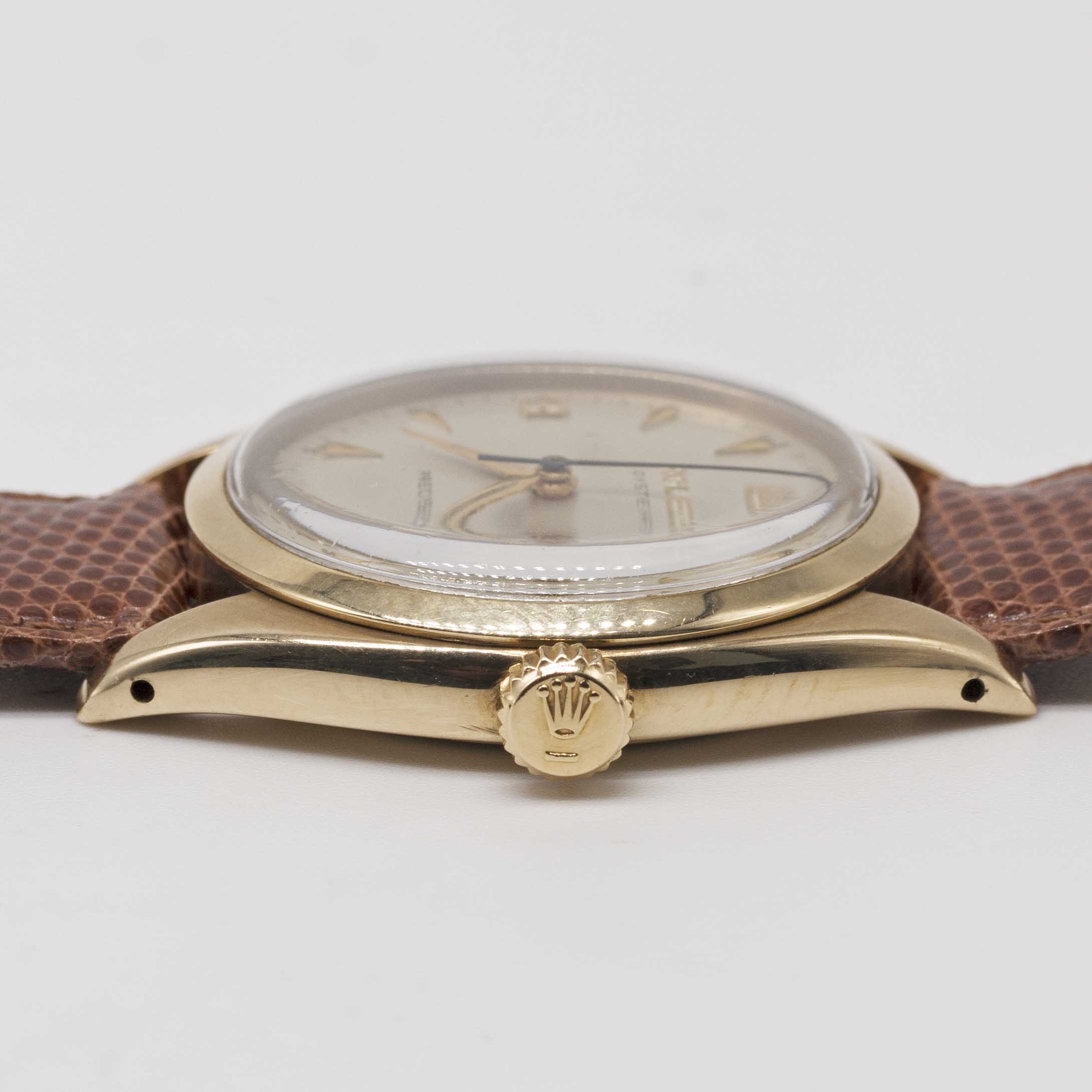 A GENTLEMAN'S 9CT SOLID GOLD ROLEX OYSTER PRECISION WRIST WATCH CIRCA 1959, REF. 6426 WITH 3-6-9 " - Image 7 of 8