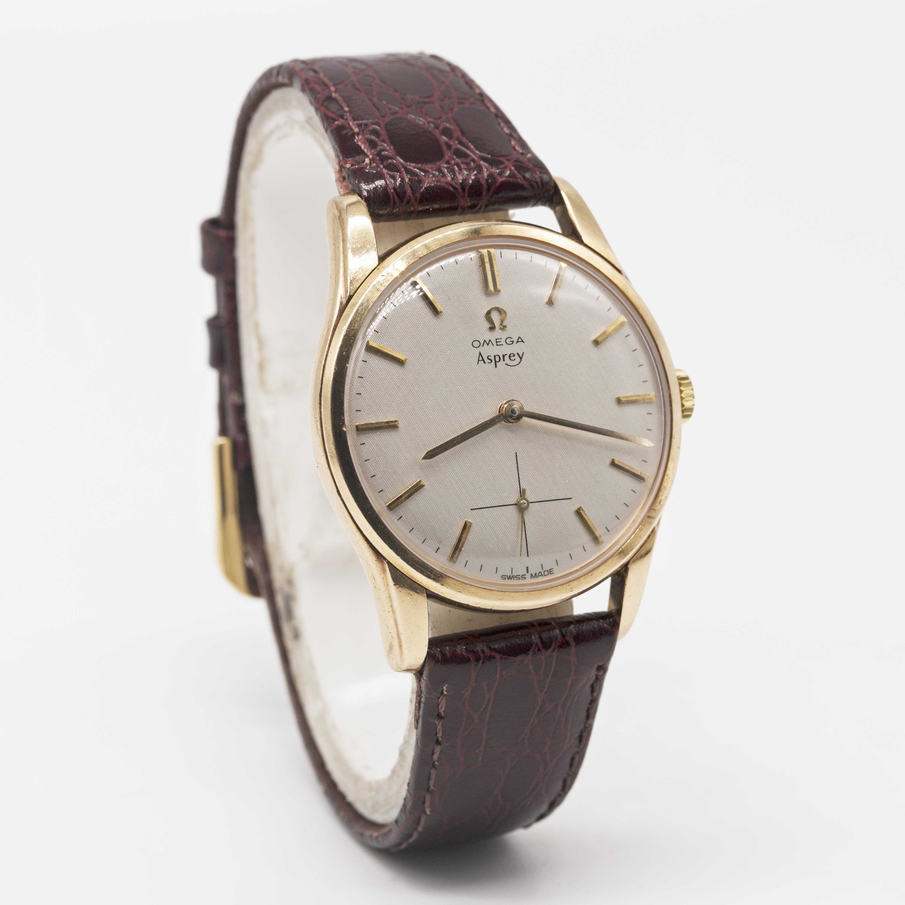 A GENTLEMAN'S 9CT SOLID GOLD OMEGA WRIST WATCH CIRCA 1964, RETAILED BY ASPREY WITH CO-SIGNED "LINEN" - Image 4 of 6