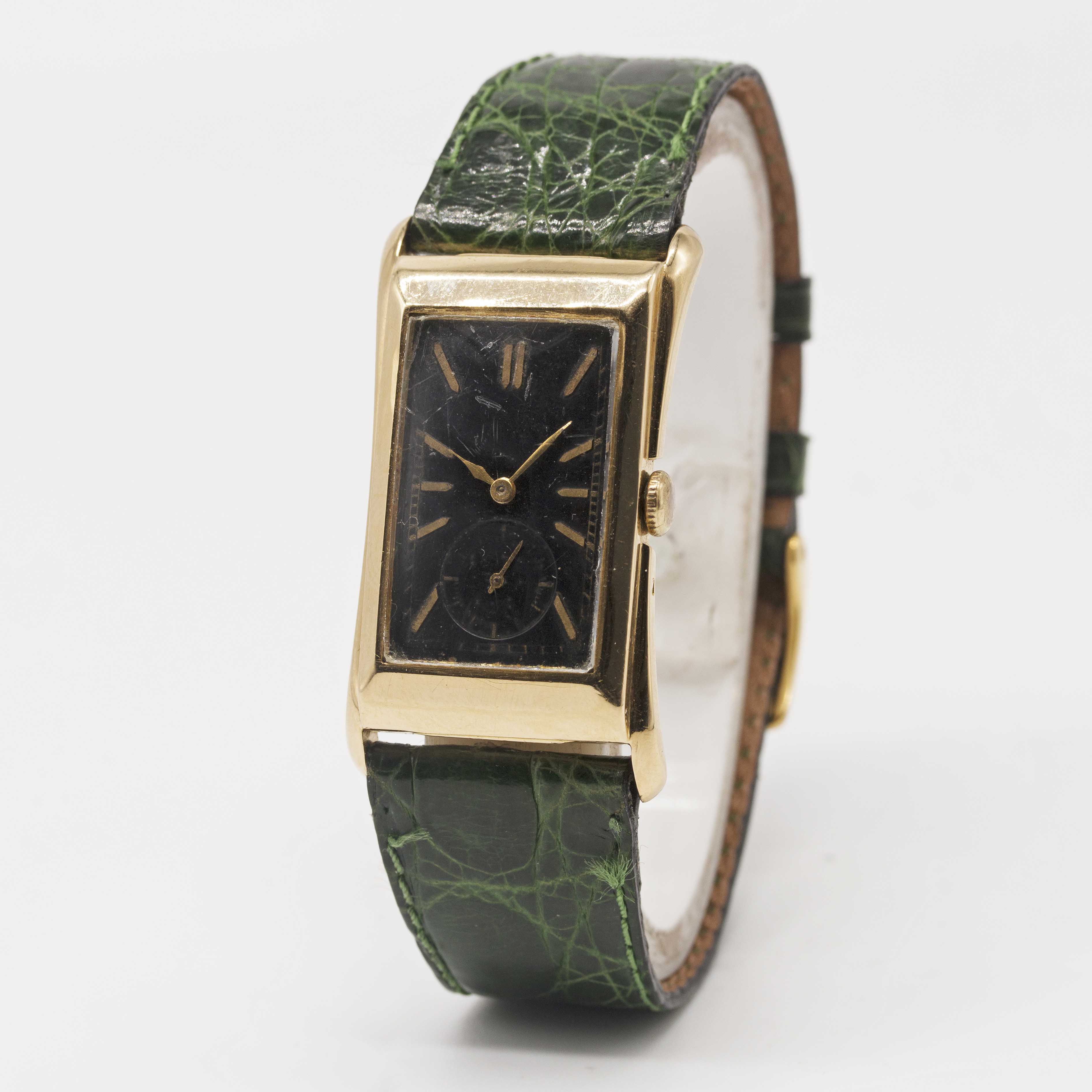 A GENTLEMAN'S 18K SOLID GOLD ROLEX BRANCARD "PRINCE" RECTANGULAR WRIST WATCH CIRCA 1937, REF. 2771 - Image 3 of 9