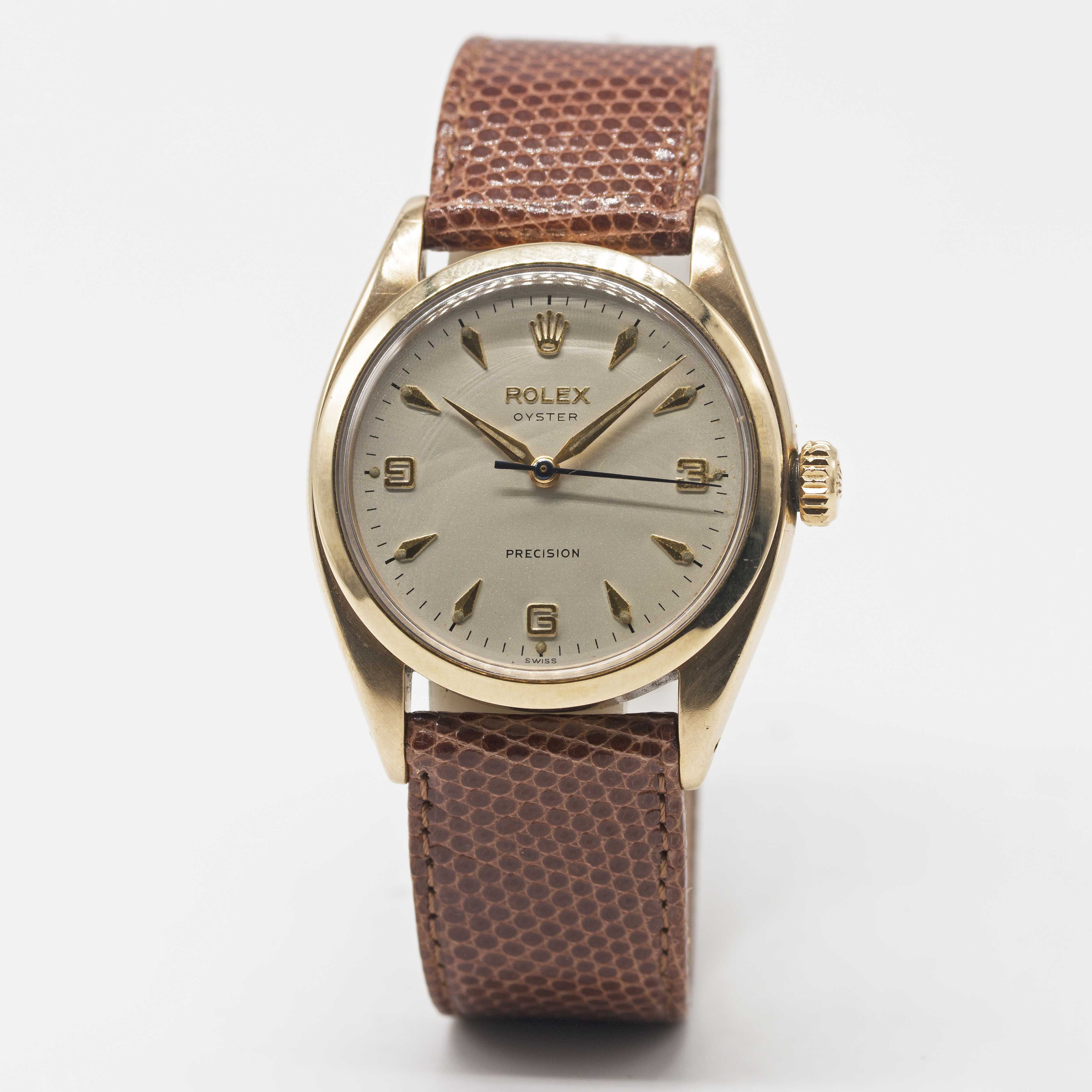 A GENTLEMAN'S 9CT SOLID GOLD ROLEX OYSTER PRECISION WRIST WATCH CIRCA 1959, REF. 6426 WITH 3-6-9 " - Image 2 of 8