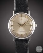 A GENTLEMAN'S STAINLESS STEEL OMEGA SEAMASTER AUTOMATIC WRIST WATCH CIRCA 1960s, WITH "PIE PAN" TYPE