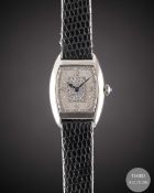 A LADIES 18K SOLID WHITE GOLD & DIAMOND FRANCK MULLER WRIST WATCH CIRCA 2000s, REF. 2500 QZ WITH