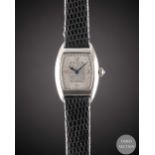 A LADIES 18K SOLID WHITE GOLD & DIAMOND FRANCK MULLER WRIST WATCH CIRCA 2000s, REF. 2500 QZ WITH